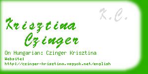 krisztina czinger business card